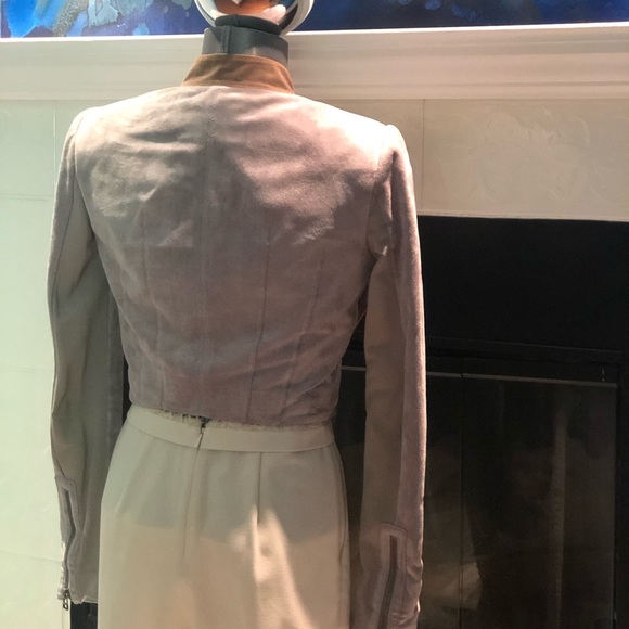 BCBG MaxAzria CROP/Drape suédine Jacket - Picture 5 of 5